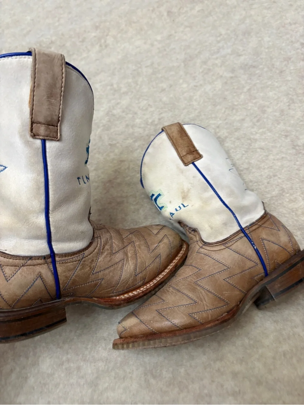 Tin Haul Master Blaster Leather Square Toe Western Cowboy Boots Kid Boys Size 13